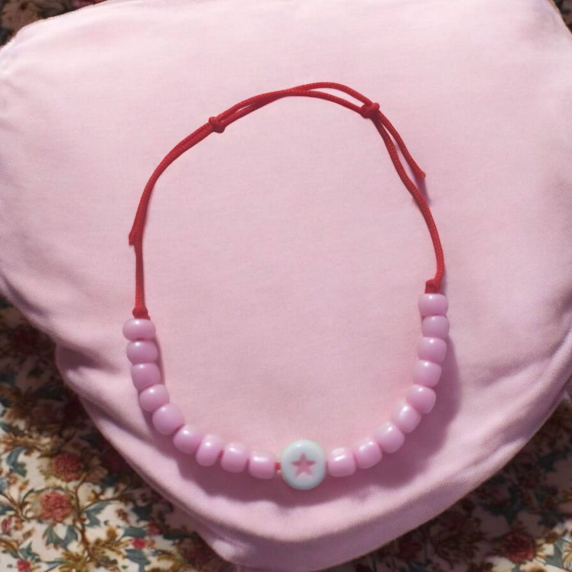 Ayarlanabilir Açık Pembe Yıldız Bileklik